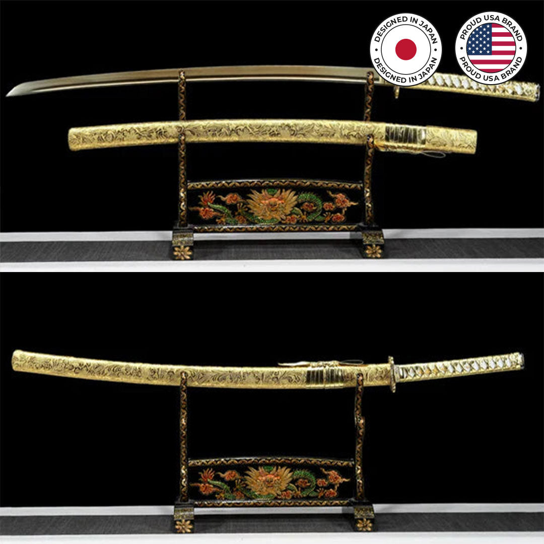 Golden Dragon Katana