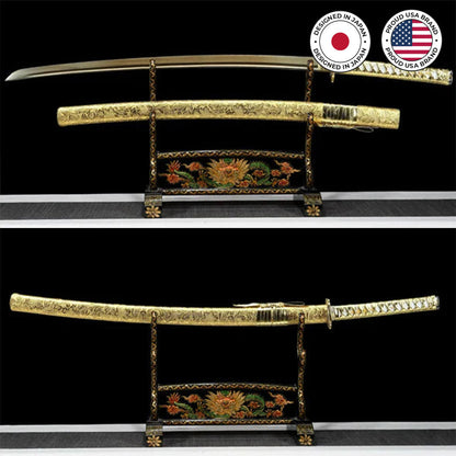 Golden Dragon Katana