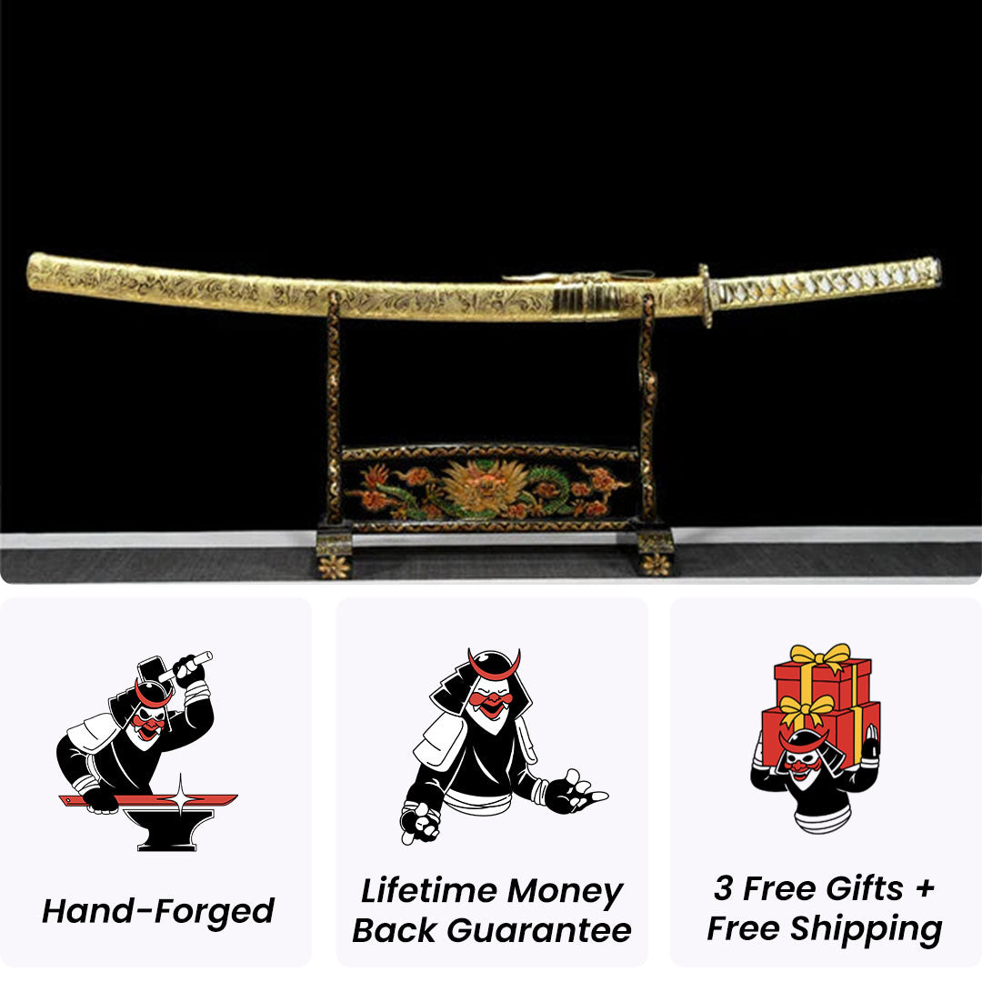 Golden Dragon Katana