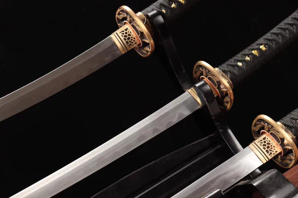 Pack Katana & Tanto & Wakizashi - Nomu - Damascus steel & Genuine Hamon